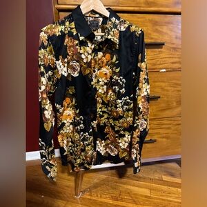Guess Slim Fit Floral Print Dress Shirt